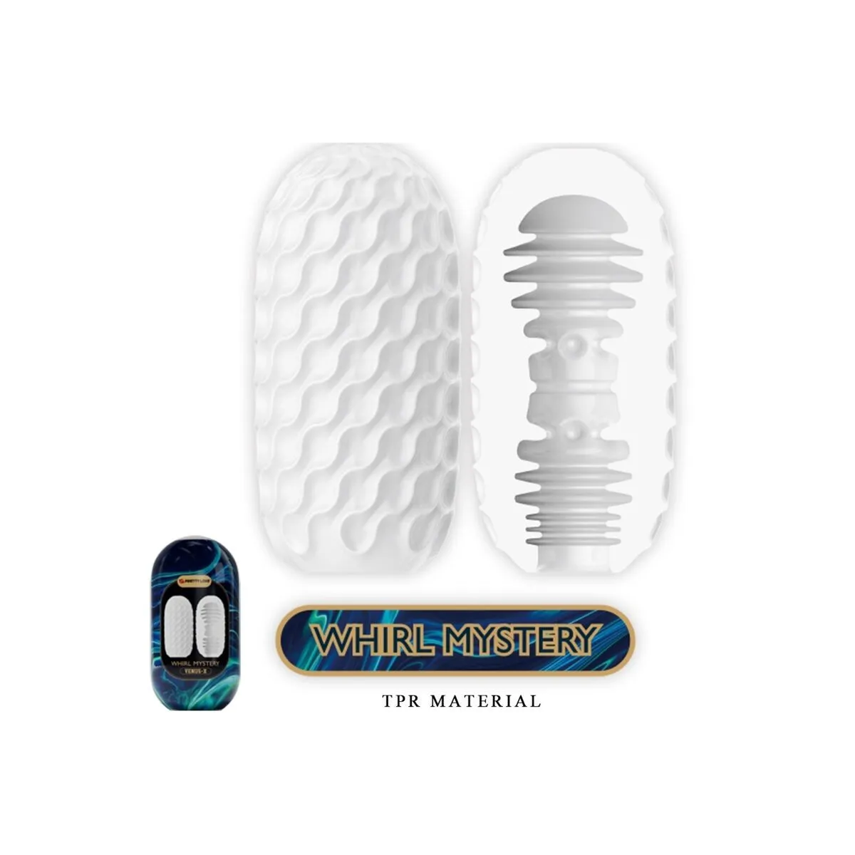 Venus X 15 männliche Masturbatoren aus Silikon, Weiss von Pretty Love | Fesselliebe.de