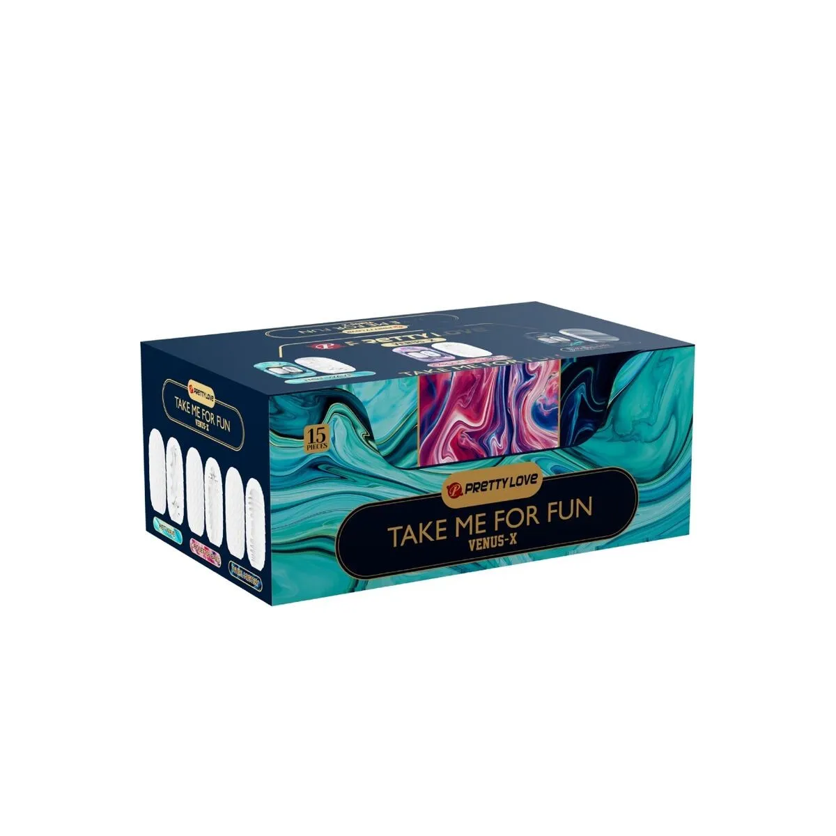 Venus X 15 männliche Masturbatoren aus Silikon, Weiss von Pretty Love | Fesselliebe.de