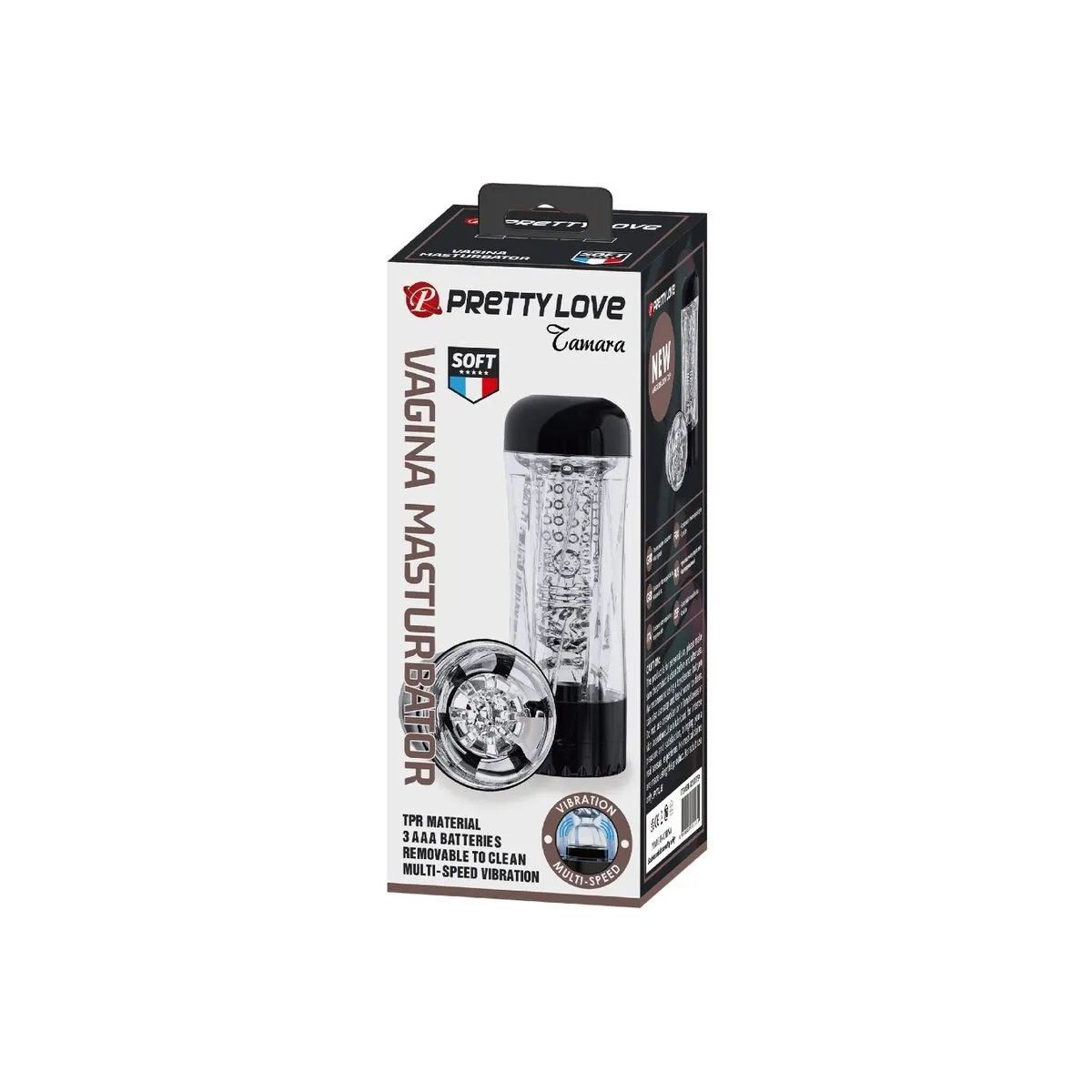 Tamara männlicher Masturbator mit Mehreren Geschwindigkeiten, Schwarz von Pretty Love | Fesselliebe.de