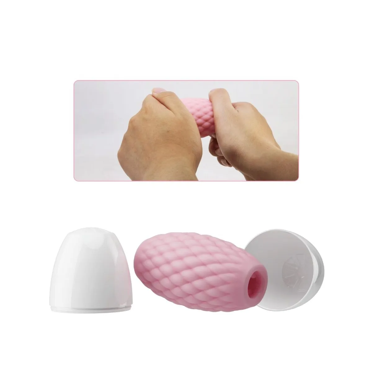 Athena Eros männlicher Masturbator aus Silikon Rosa von Pretty Love | Fesselliebe.de