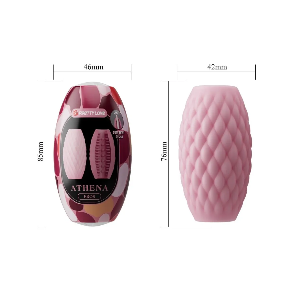 Athena Eros männlicher Masturbator aus Silikon Rosa von Pretty Love | Fesselliebe.de