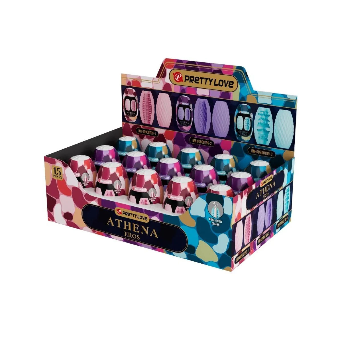 Athena Eros Stück 15 Verschiedene männliche Masturbatoren von Pretty Love | Fesselliebe.de