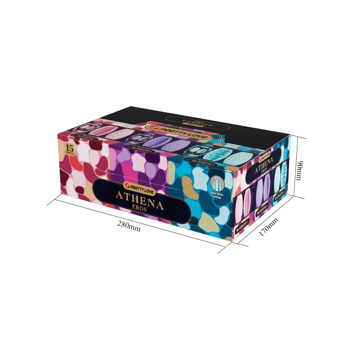 Athena Eros Stück 15 Verschiedene männliche Masturbatoren von Pretty Love | Fesselliebe.de