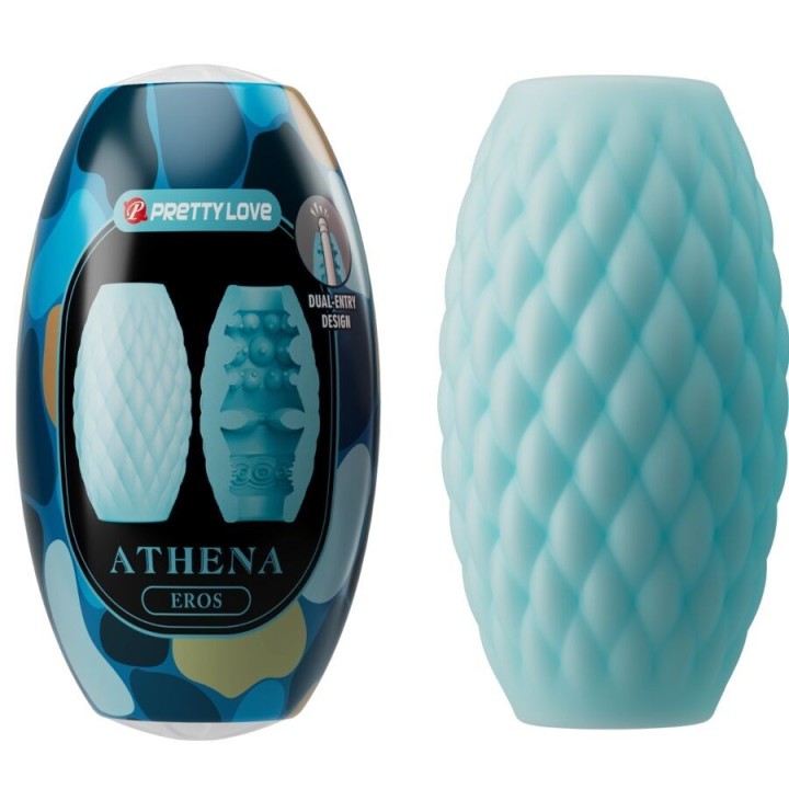 Athena Eros männlicher Masturbator aus Silikon, Himmelblau von Pretty Love | Fesselliebe.de