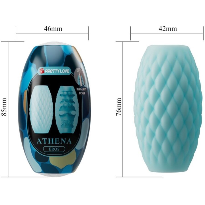 Athena Eros männlicher Masturbator aus Silikon, Himmelblau von Pretty Love | Fesselliebe.de