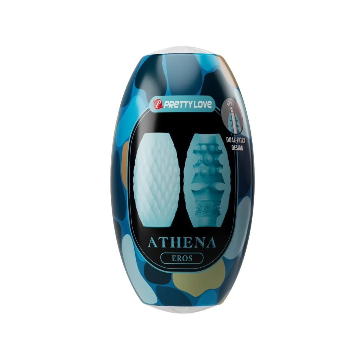 Athena Eros männlicher Masturbator aus Silikon, Himmelblau von Pretty Love | Fesselliebe.de