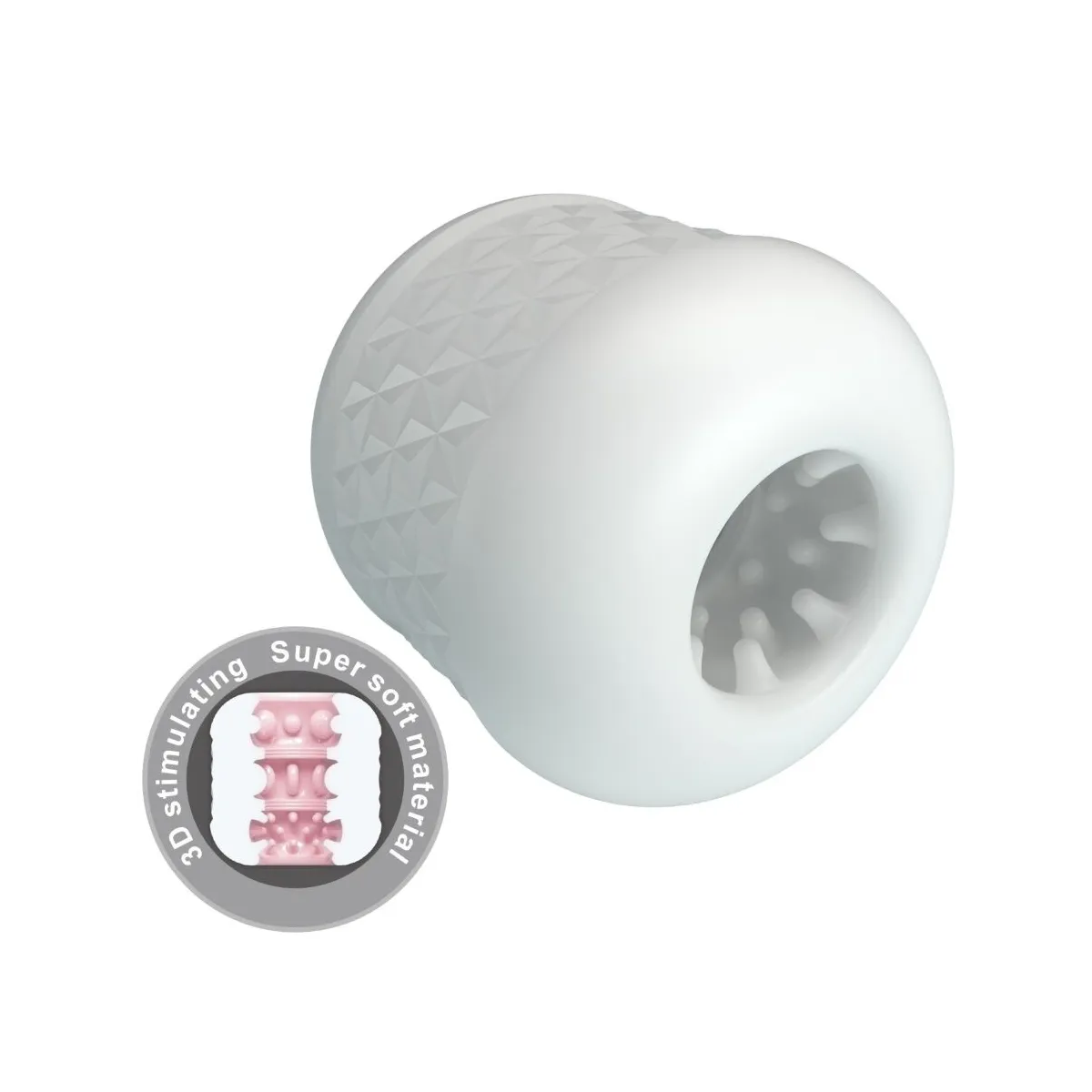 Crystle männlicher Masturbator Weiss von Pretty Love Male | Fesselliebe.de