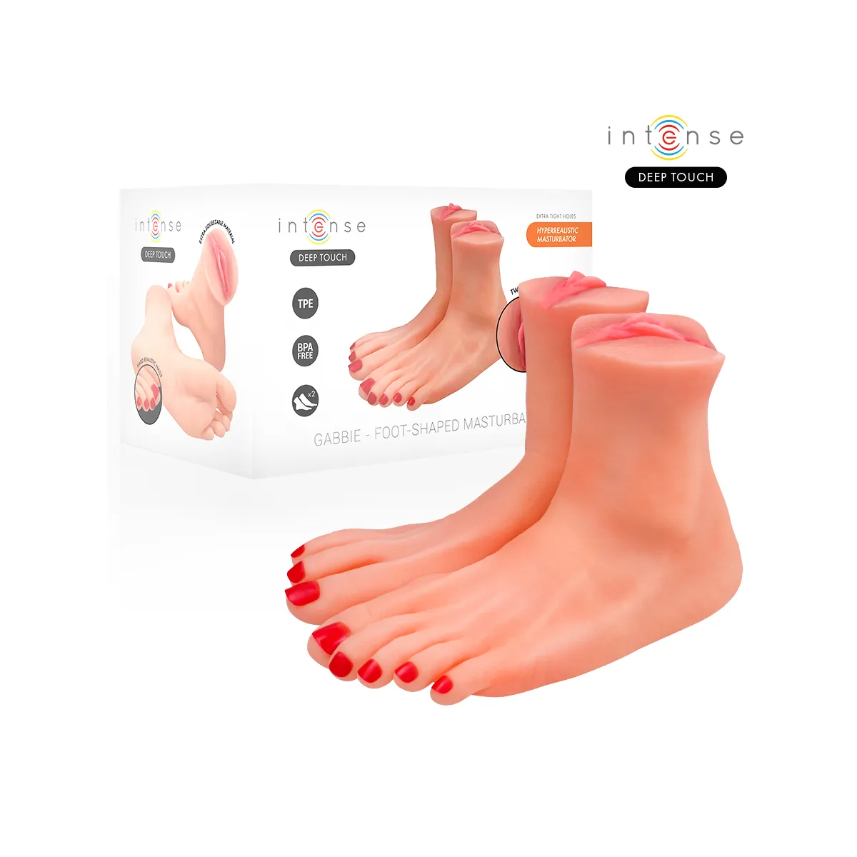 Gabbie Zweiteiliger Fussförmiger Masturbator von Intense Deep Touch | Fesselliebe.de