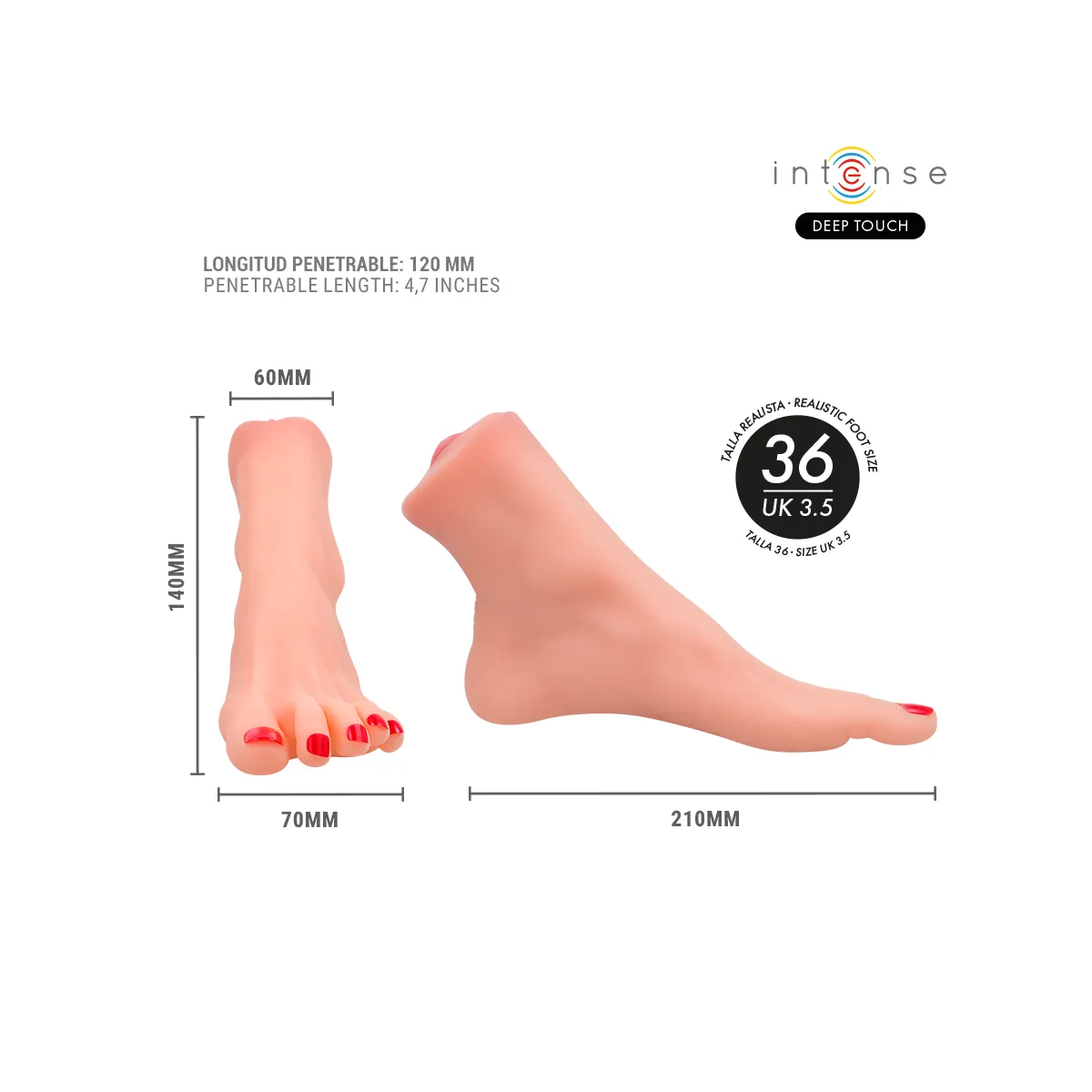 Gabbie Zweiteiliger Fussförmiger Masturbator von Intense Deep Touch | Fesselliebe.de
