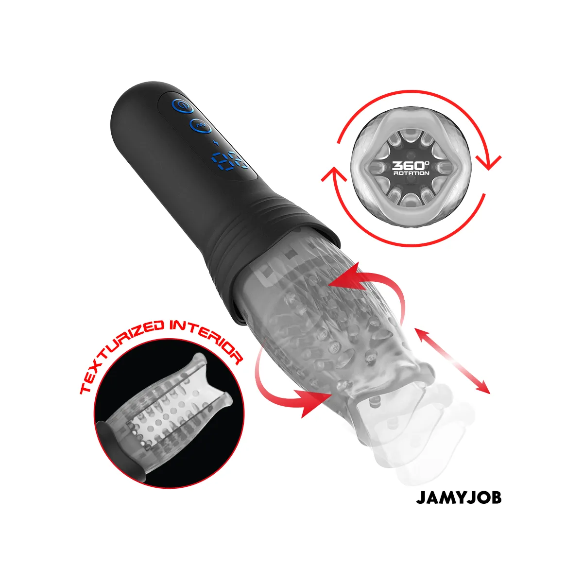 Blow-R Masturbator mit Stoss- und Rotationsfunktion von Jamyjob | Fesselliebe.de