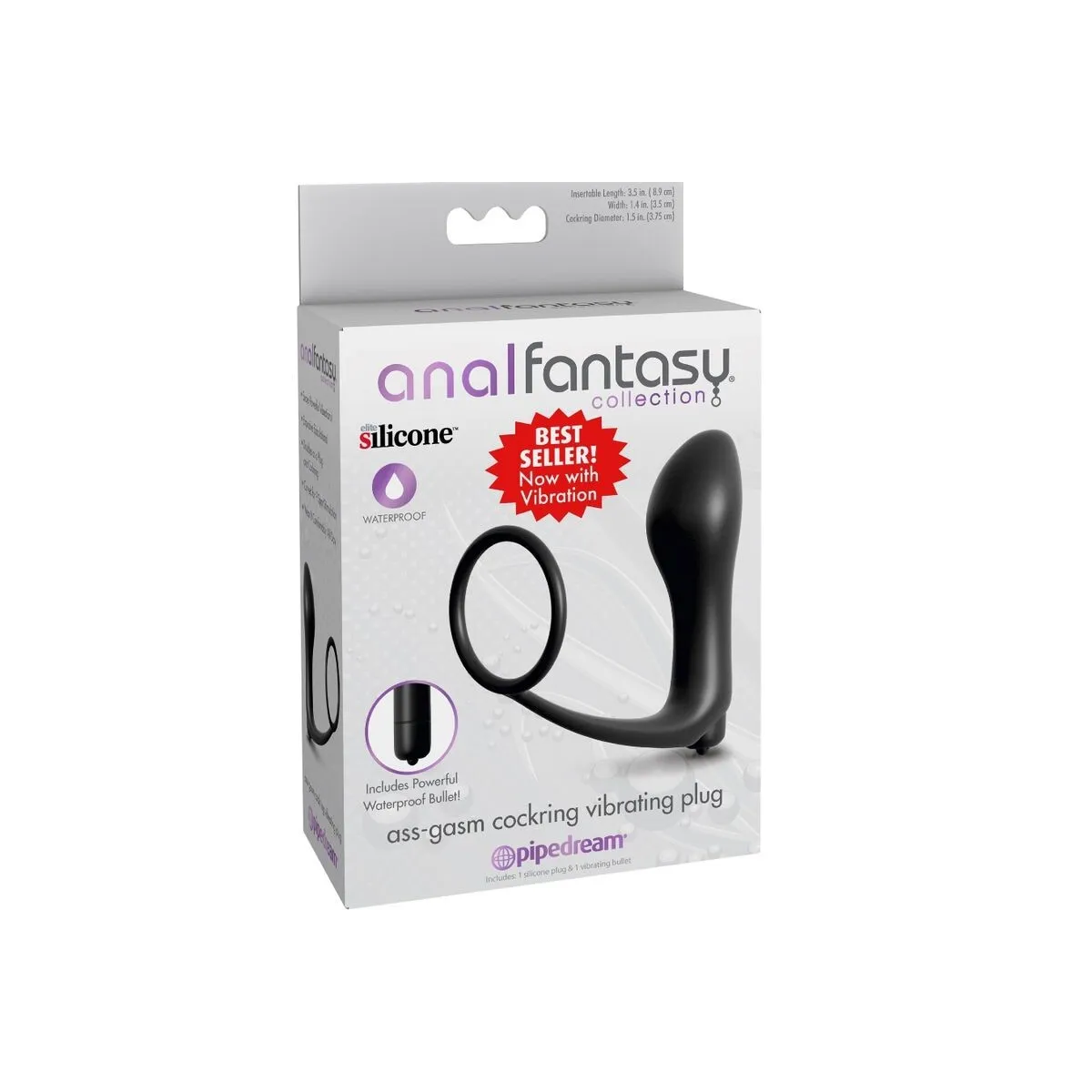 Ass-Gasm Cockring Vibrator Plug von Anal Fantasy Elite Collection | Fesselliebe.de
