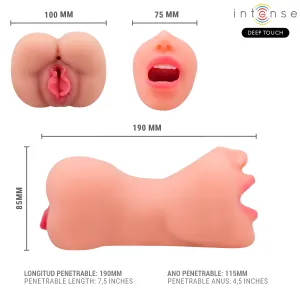 Riley Doppelmusturbator für Mund und Vagina von Intense Deep Touch