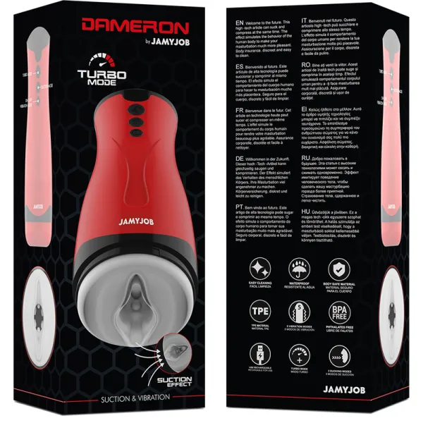Dameron Saug- und Vibrationsmasturbator von Jamyjob | Fesselliebe.de