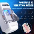 Stoßender Vibrations-Masturbator mit Heizfunktion und Mobiler Unterstützung - Schwarz von Baile For Him
