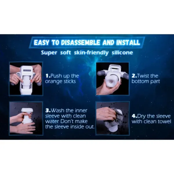 Stoßender Vibrations-Masturbator mit Heizfunktion und Mobiler Unterstützung - Schwarz von Baile For Him | Fesselliebe.de