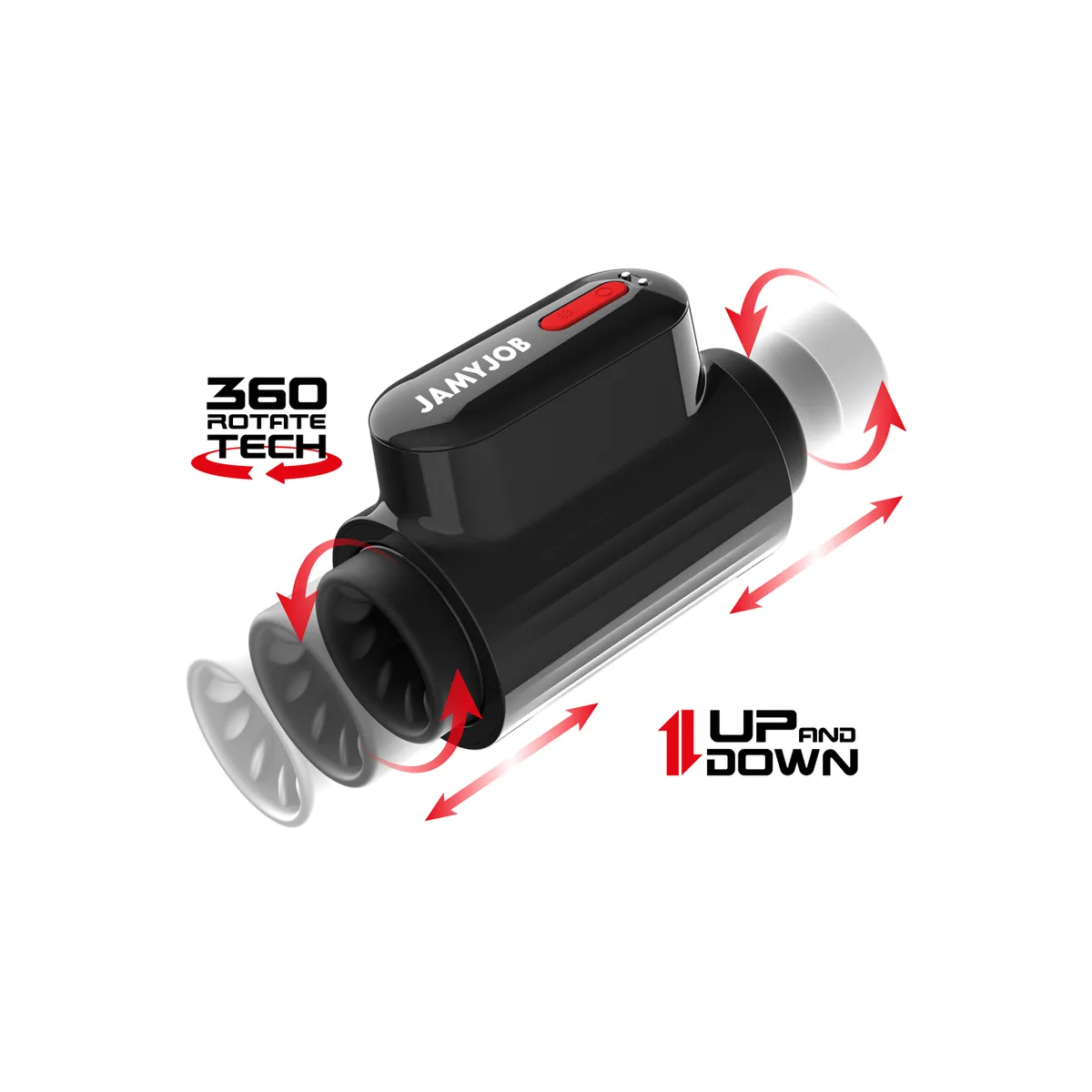 Vortex-Stoß- und 360-Drehbarer Tech-Turbo-Modus-Masturbator von Jamyjob | Fesselliebe.de