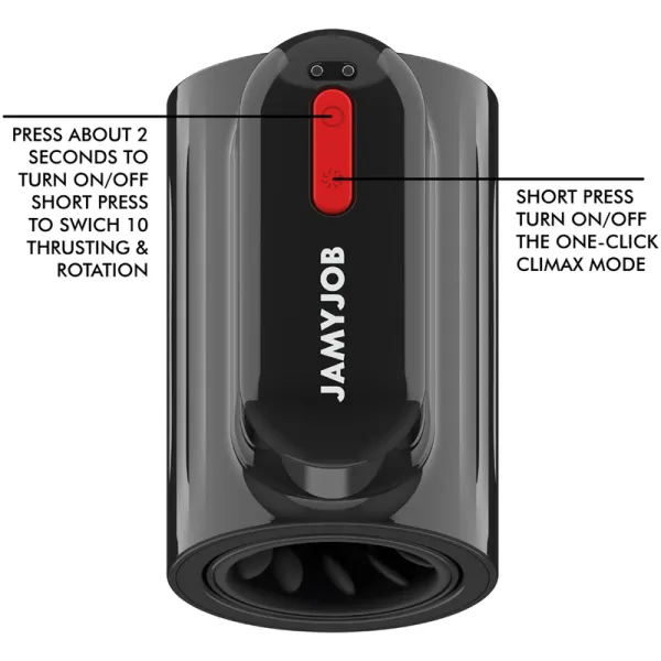 Vortex-Stoß- und 360-Drehbarer Tech-Turbo-Modus-Masturbator von Jamyjob | Fesselliebe.de