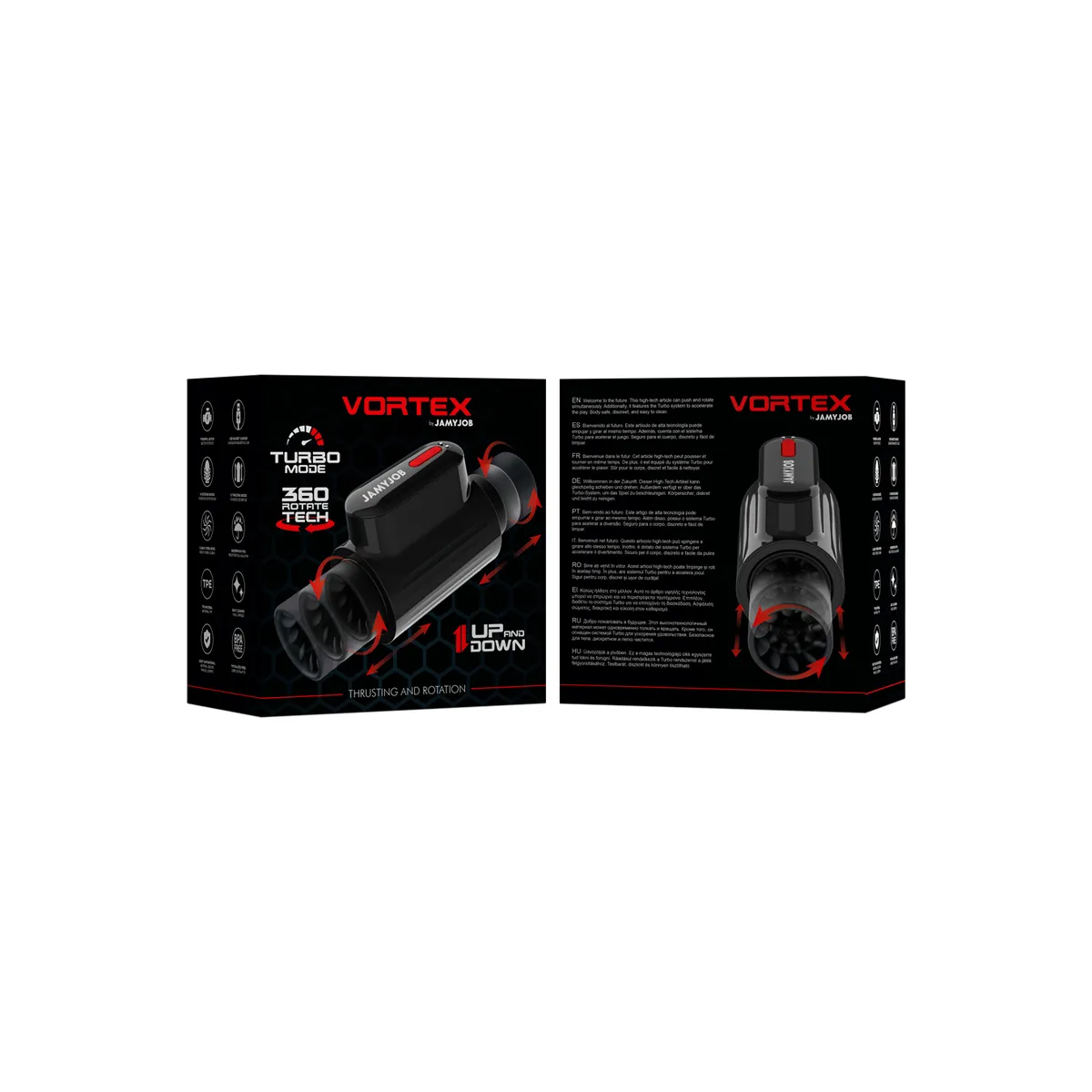 Vortex-Stoß- und 360-Drehbarer Tech-Turbo-Modus-Masturbator von Jamyjob | Fesselliebe.de