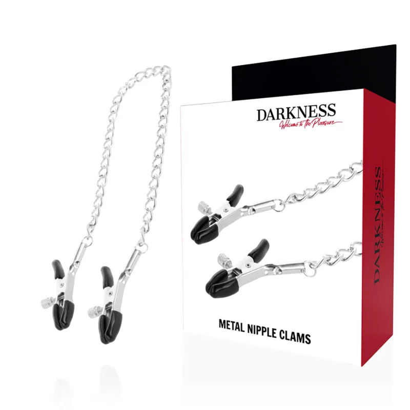 Einstellbare Nippelklemmen aus Metall von Darkness Sensations | Fesselliebe.de