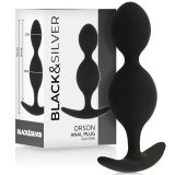 Orson Plug Silikon 2 Analwellen 9 cm von Black&Silver | Fesselliebe.de