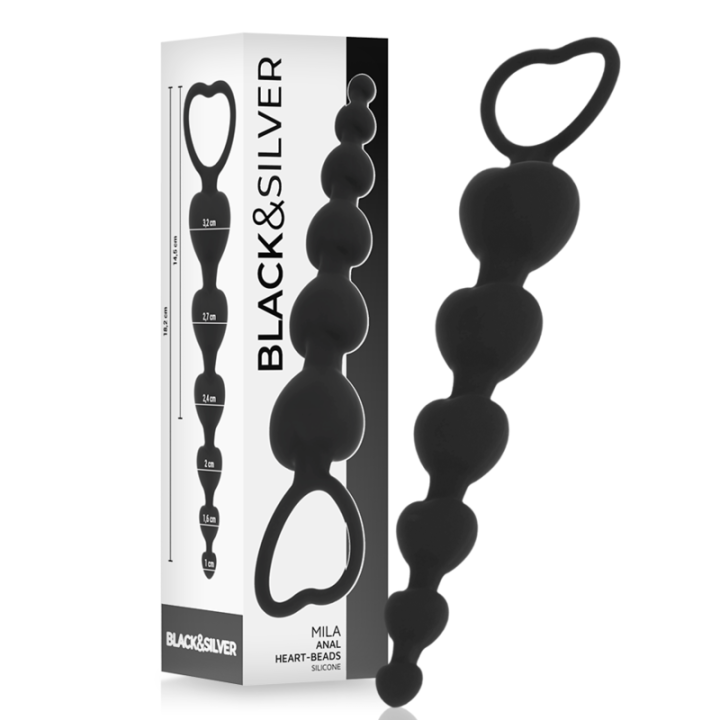 Mila Anal-Herzkette 18 cm von Black&Silver | Fesselliebe.de