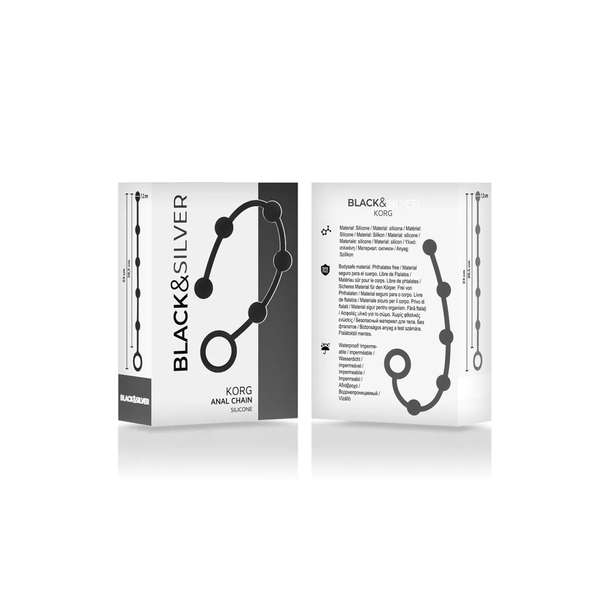 Korg Anal Rosenkranz Silikon Initiation 21 cm von Black&Silver | Fesselliebe.de