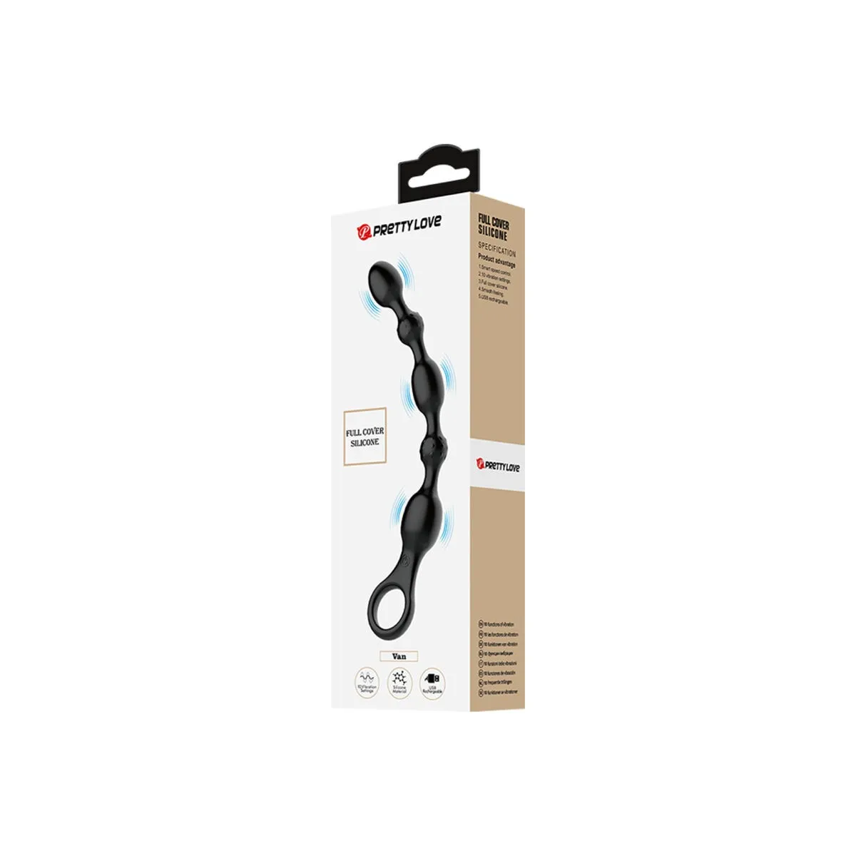 Van Anal Balls 10 Vibrationen wiederaufladbares Silikon von Pretty Love | Fesselliebe.de