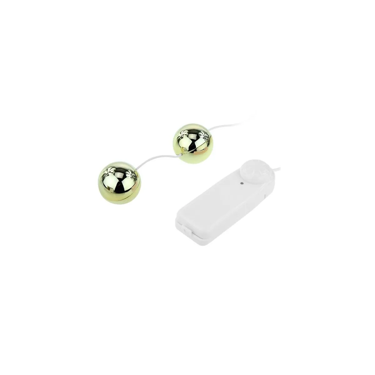 Goldener Vibrator mit Chinesischen Bällen von Baile Stimulating | Fesselliebe.de