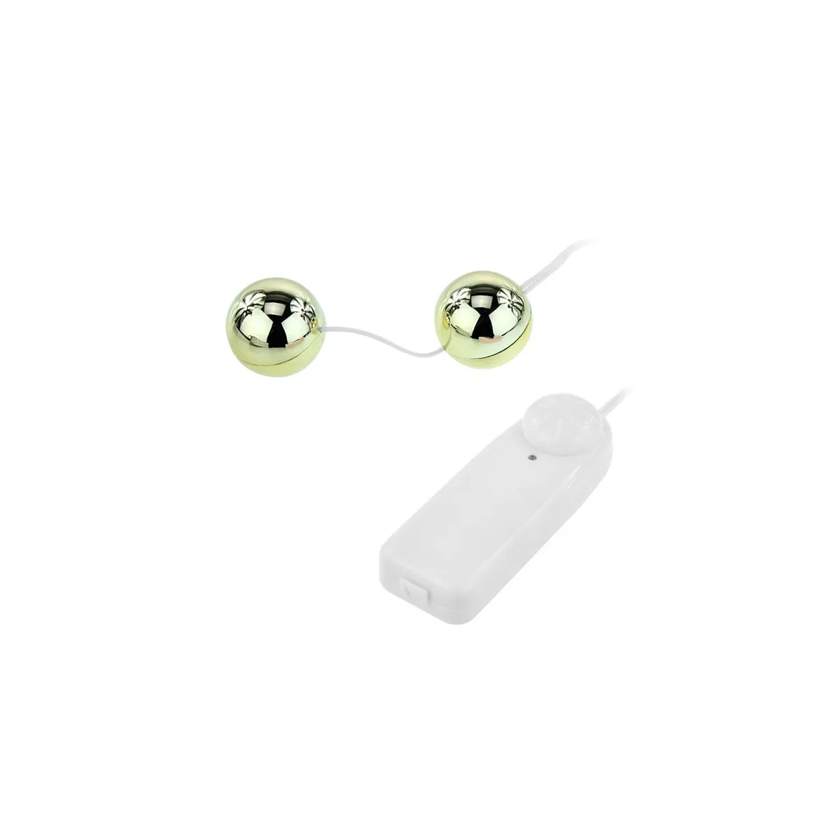 Goldener Vibrator mit Chinesischen Bällen von Baile Stimulating | Fesselliebe.de