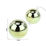 Goldener Vibrator mit Chinesischen Bällen von Baile Stimulating | Fesselliebe.de