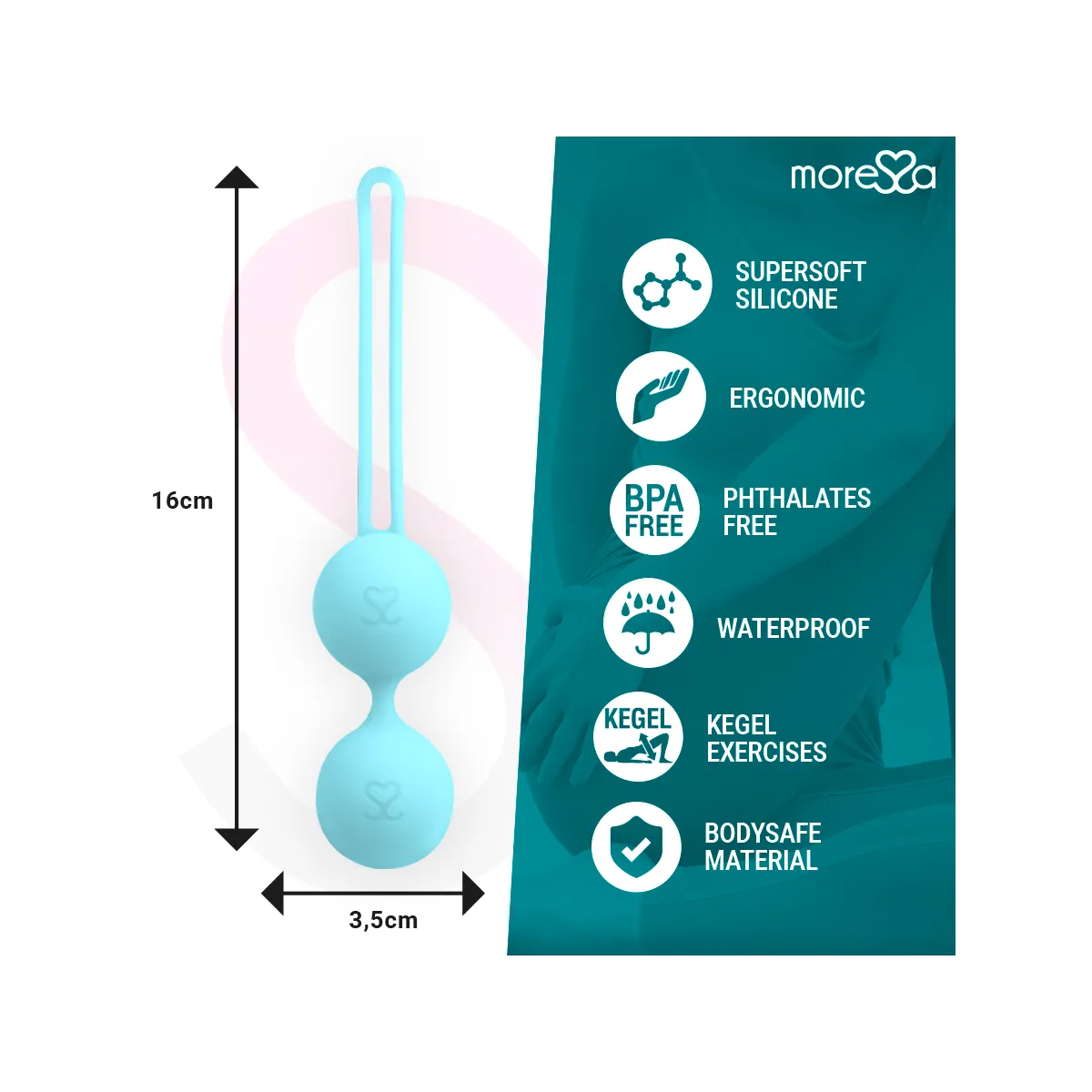 Osian Zwei Premium Türkis-Silikon von Moressa | Fesselliebe.de