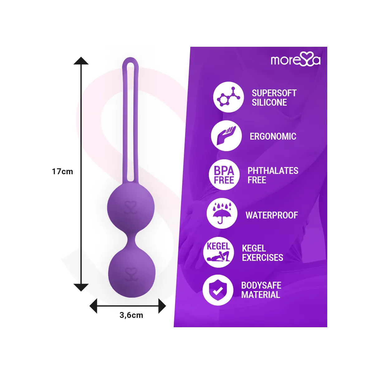 Osian Drei Premium Lila Silikon von Moressa | Fesselliebe.de