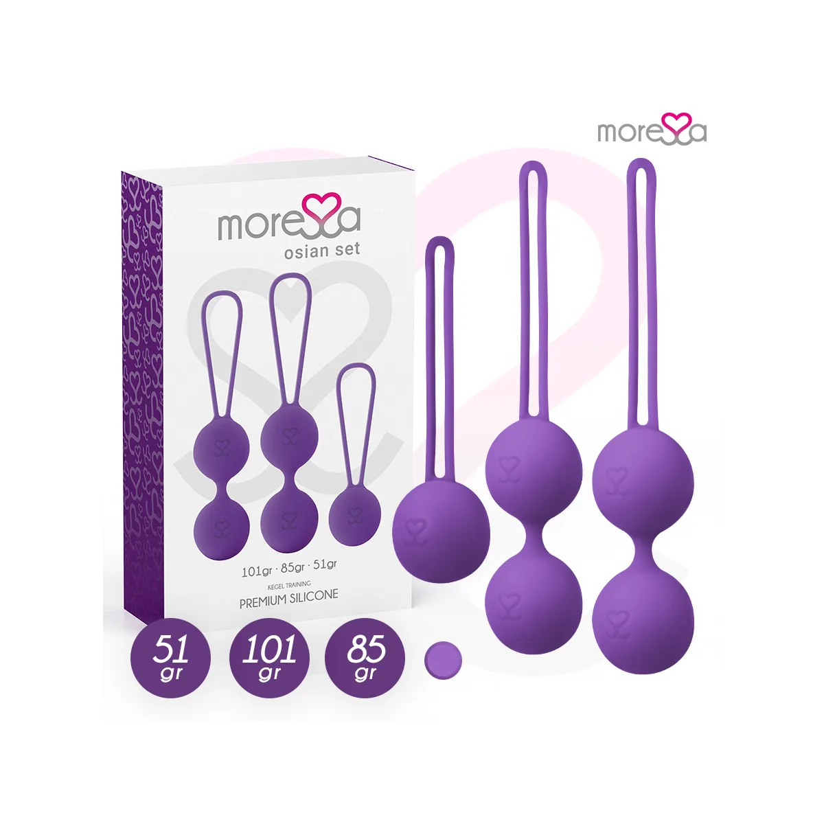 Osian Set Premium Lila Silikon von Moressa | Fesselliebe.de