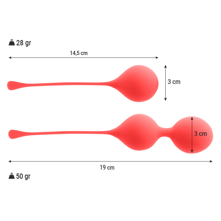 Kegel Balls Stück Kendall Red von Intense Health & Fun | Fesselliebe.de