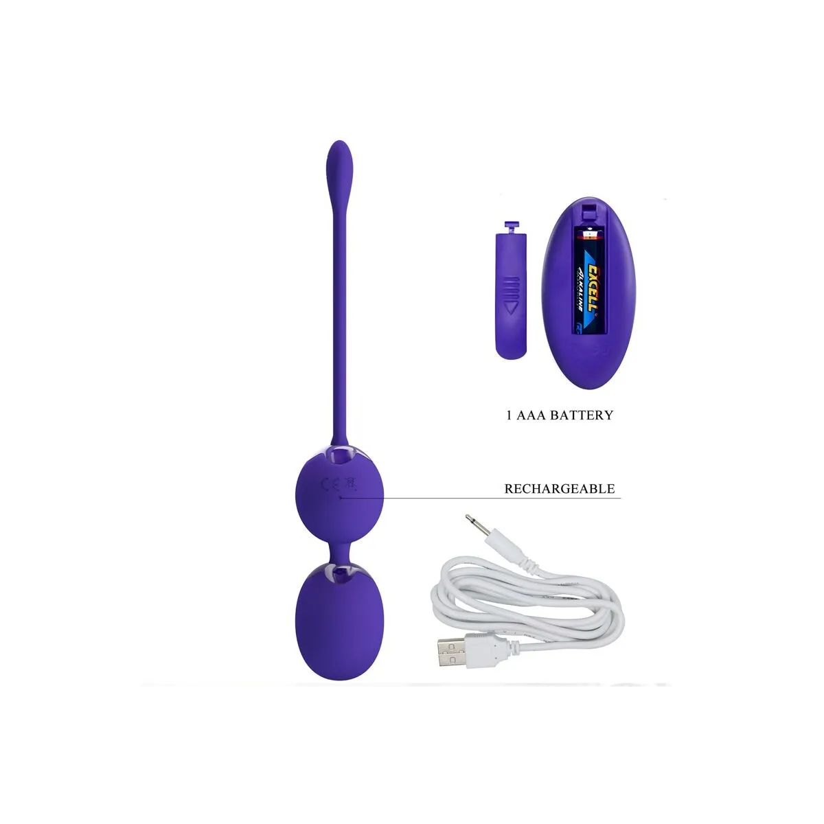 Willie Youth mit Fernbedienungsbälle & Violette Vibration von Pretty Love Led | Fesselliebe.de