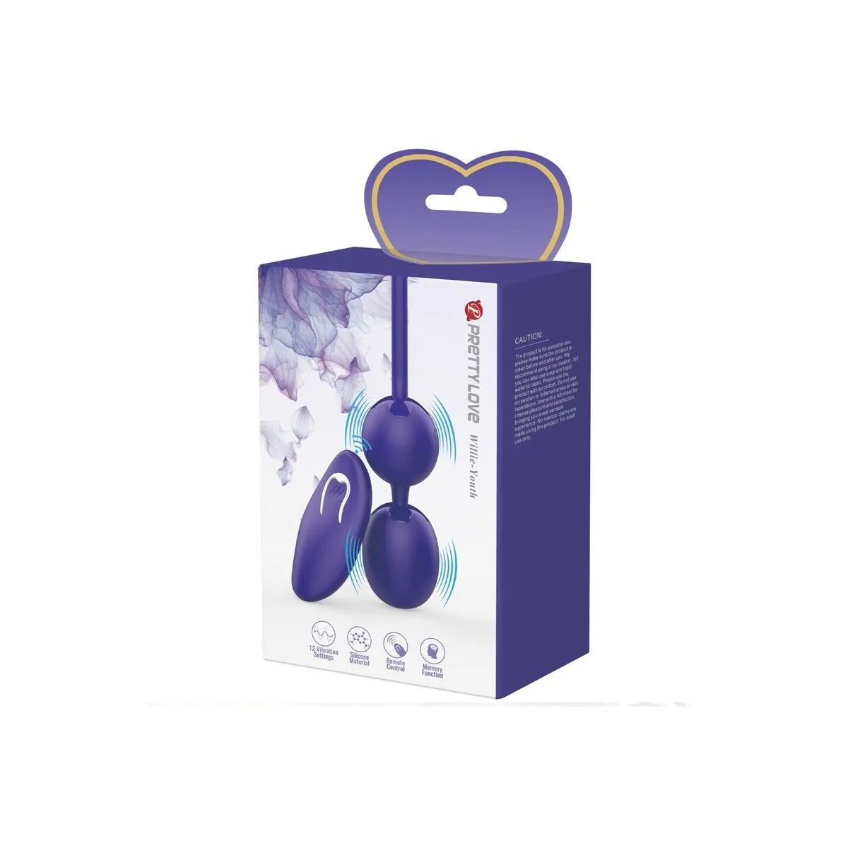 Willie Youth mit Fernbedienungsbälle & Violette Vibration von Pretty Love Led | Fesselliebe.de