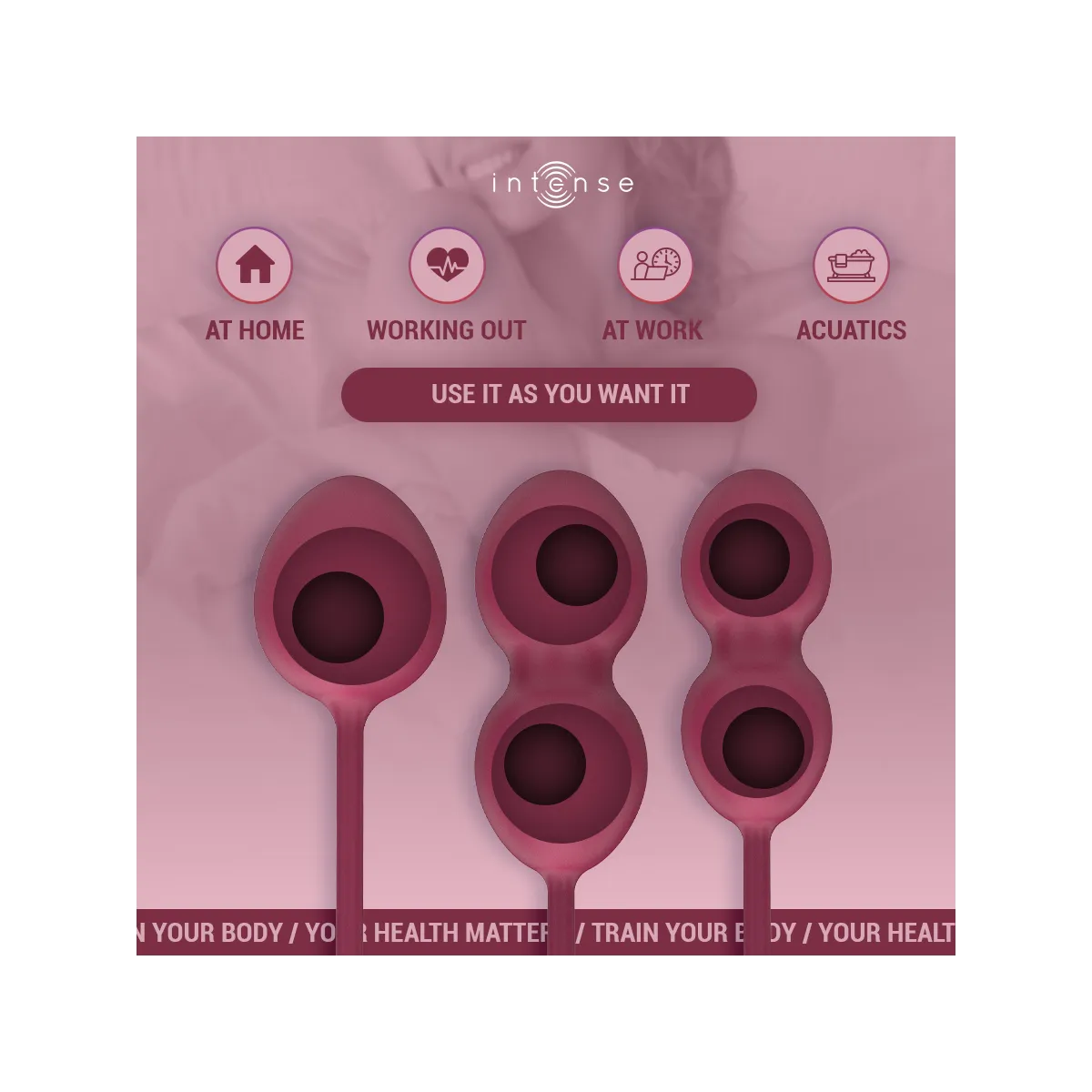 Charli Kegel Ball Kit Burgund von Intense Health & Fun | Fesselliebe.de