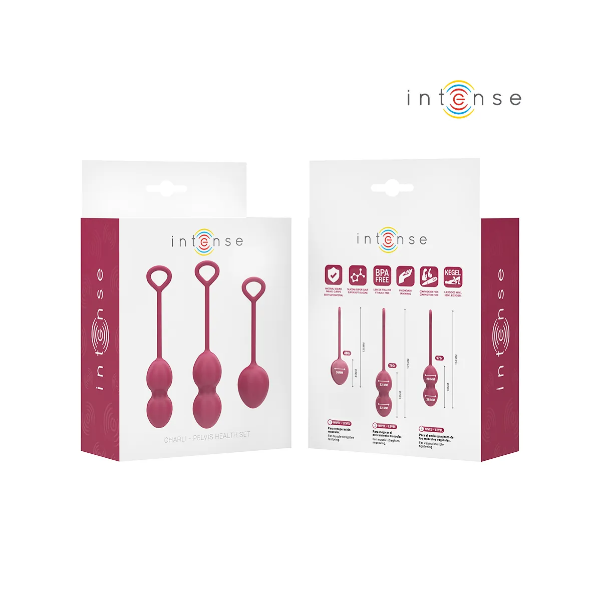 Charli Kegel Ball Kit Burgund von Intense Health & Fun | Fesselliebe.de