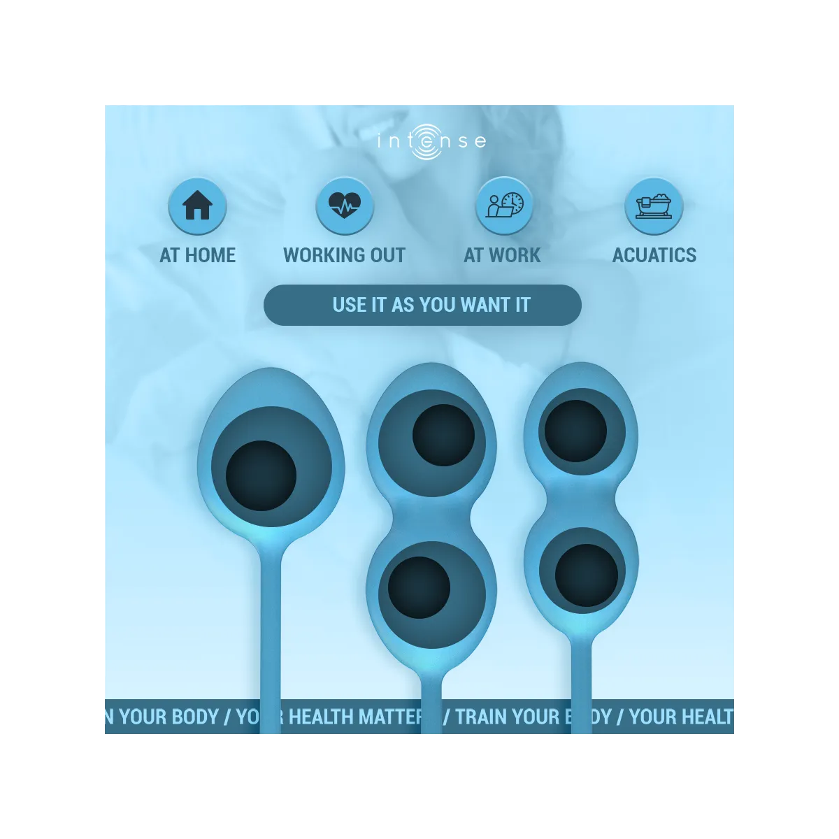 Charli Kegel Ball Kit Blau von Intense Health & Fun | Fesselliebe.de