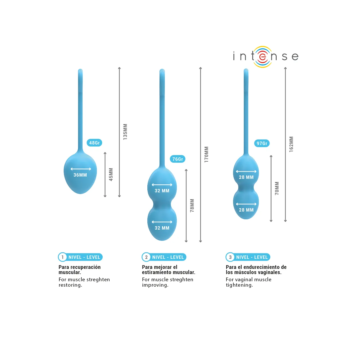 Charli Kegel Ball Kit Blau von Intense Health & Fun | Fesselliebe.de