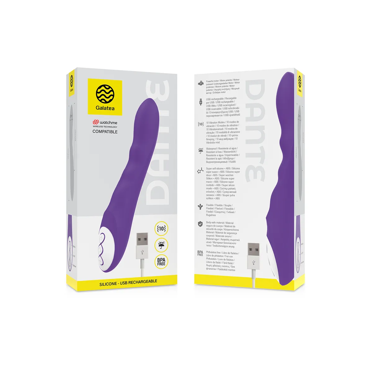 Dante Lila Vibrator, Kompatibel mit der Drahtlosen Watchme-Technologie von Galatea | Fesselliebe.de