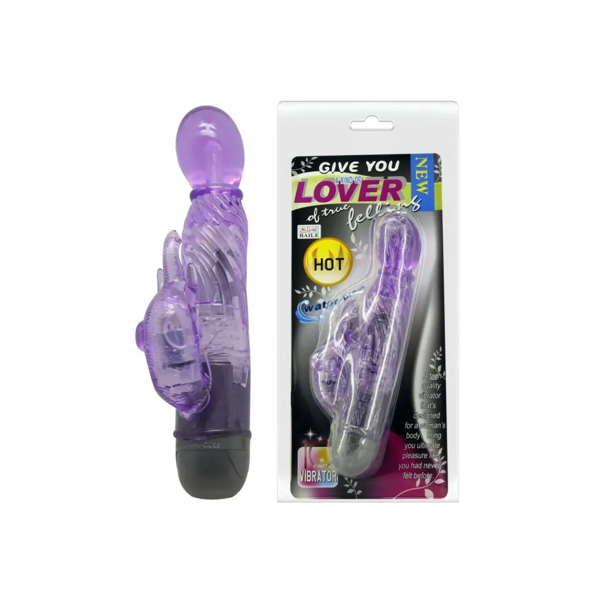 Geben Sie Ihnen eine Art Liebhabervibrator mit Lila Rabbit 10 Modi von Baile Vibrators | Fesselliebe.de