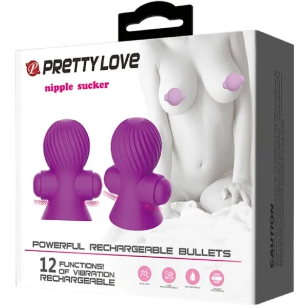 Nippelstimulatoren 12m Lila Vibration von Pretty Love Smart | Fesselliebe.de