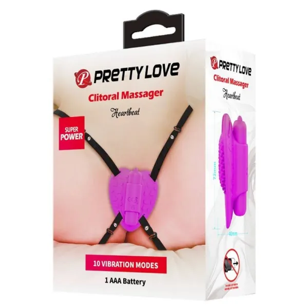 Heartbeat Clitoris Massager 10 Vibrationsmodi Lila von Pretty Love Flirtation | Fesselliebe.de