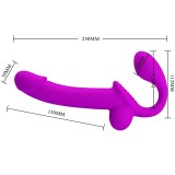 Kelpie Doppelter Strap-On-Stimulator Lila von Pretty Love | Fesselliebe.de