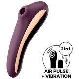 Dual Kiss Air Pulse Vibrator Weinrot von Satisfyer Air Pulse | Fesselliebe.de