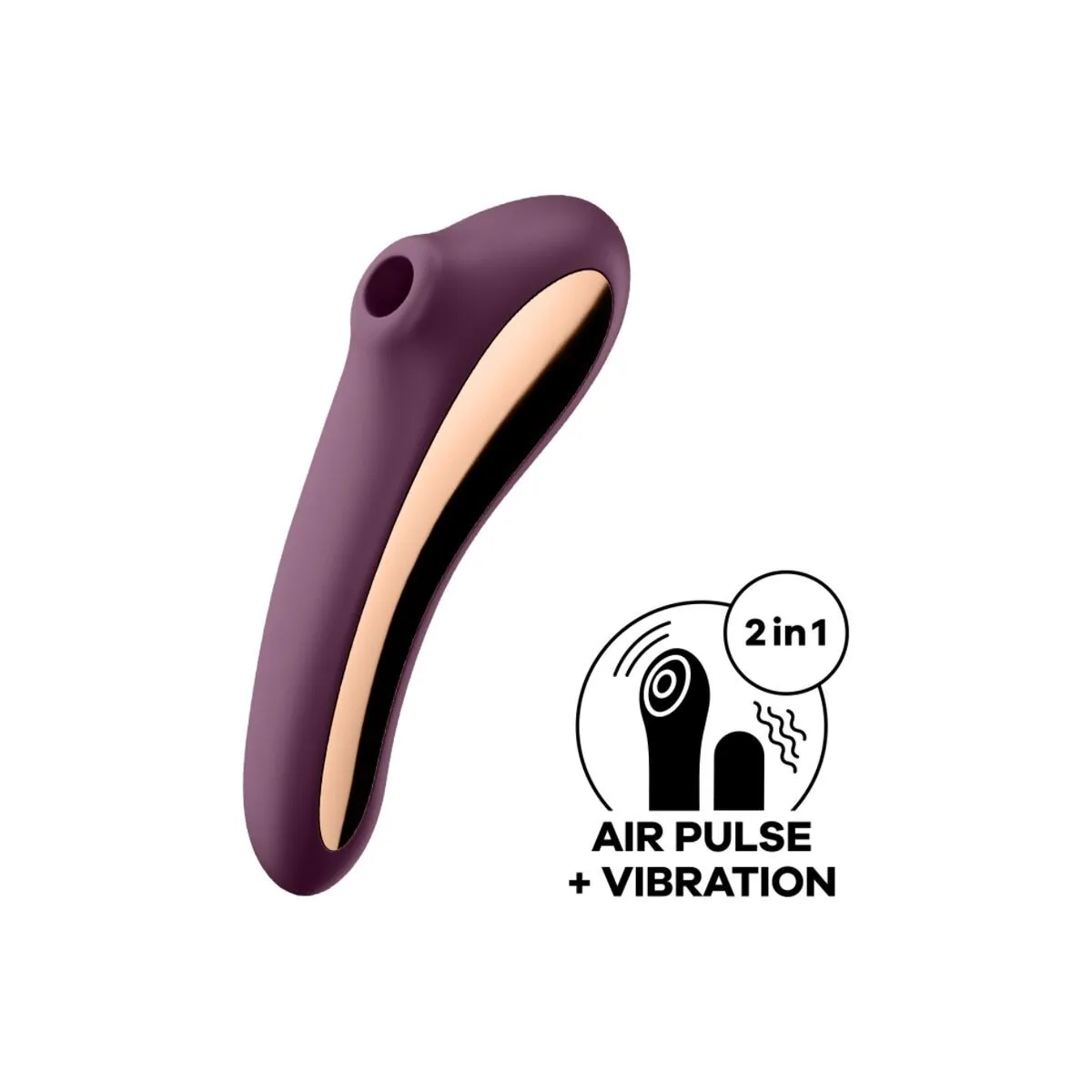 Dual Kiss Air Pulse Vibrator Weinrot von Satisfyer Air Pulse | Fesselliebe.de