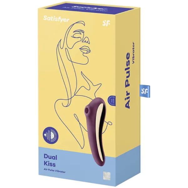 Dual Kiss Air Pulse Vibrator Weinrot von Satisfyer Air Pulse | Fesselliebe.de