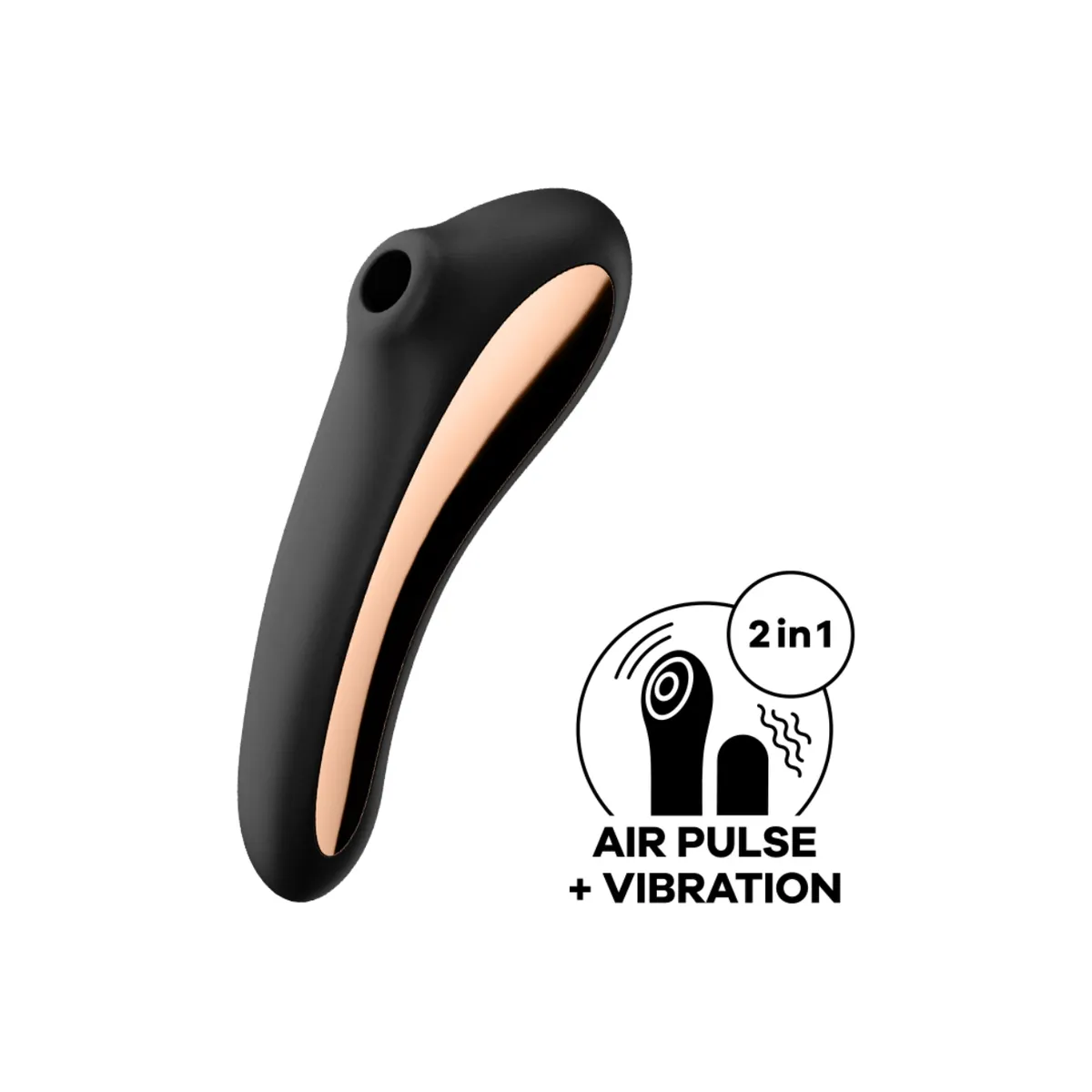 Dual Kiss Air Pulse Vibrator Schwarz von Satisfyer Air Pulse | Fesselliebe.de