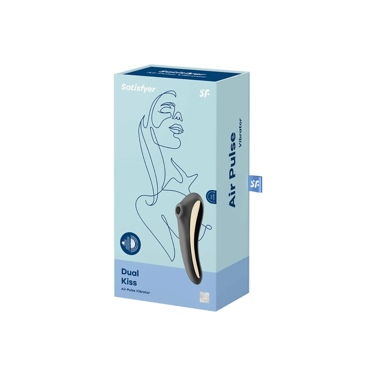 Dual Kiss Air Pulse Vibrator Schwarz von Satisfyer Air Pulse | Fesselliebe.de